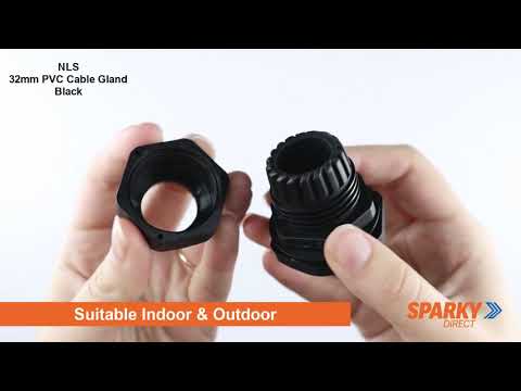 32mm PVC Cable Gland Black