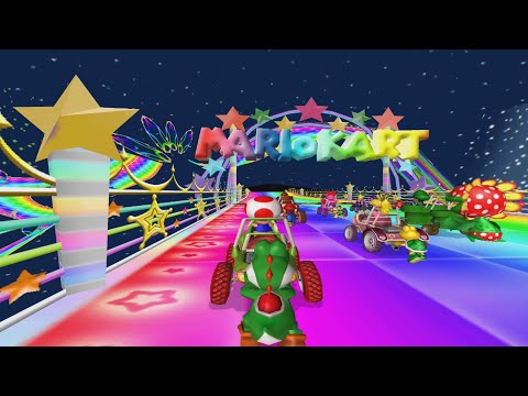 Impressive Rainbow Road Custom Track in Mario Kart: Double Dash