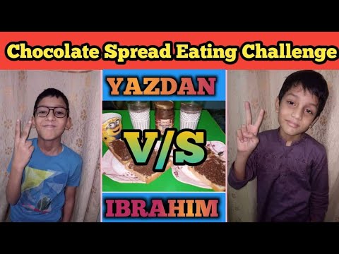 Chocolate Spread Eating Challenge | YAZDAN V/S IBRAHIM | Yazdan Ibrahim Official
