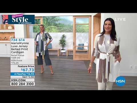 MarlaWynne Luxe Jersey Belted Print Cardigan