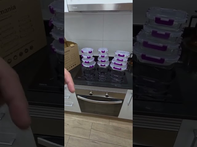 Vídeo relacionado con Amazon Basics Contenedores herméticos sellados con Tapa de plástico sin BPE, apilables y Aptos para frigorífico/congelador, para microondas y lavavajillas. Conjunto de 3 Piezas de 0.6 l, Azul Claro
