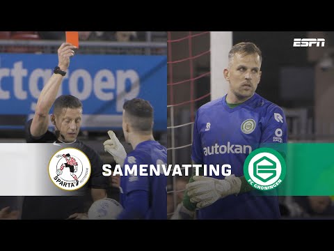🟥 Etienne VAESSEN krijgt ROOD, Mats SEUNTJENS onder de LAT 🧤 | Samenvatting Sparta - FC Groningen