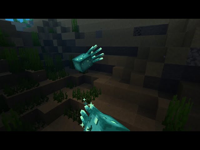 Glowier Glow Squids (actually produce light) Minecraft Data Pack