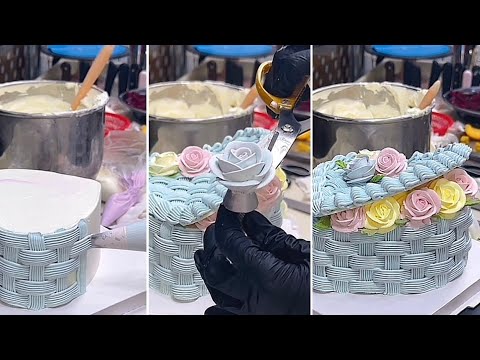 Amazing Cake Decorating Ideas – Blue Basket Rose Cake: Absolutely Gorgeous!