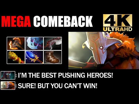 Mega Creeps Comeback By Aghanim's Scepter Juggernaut - Epic Battle Fight 7.27c Dota 2