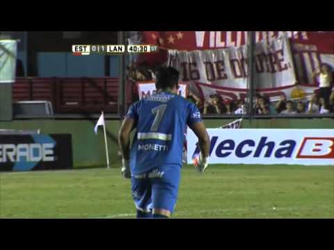 Gol de Martínez. Estudiantes 0 - Lanús 1. Fecha 1. Primera División 2016.