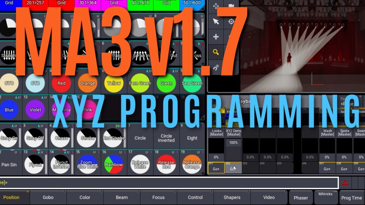 MA3 v1.7: XYZ Programming - Follow Objects With Light!!