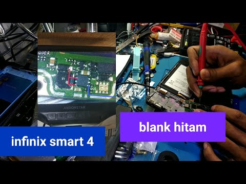 Infinix smart 4 tidak tampil gambar(blank hitam)