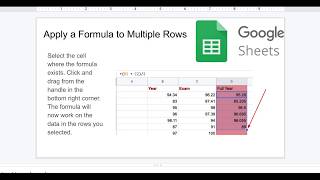 How to Apply a Formula to Multiple Rows - Google Sheets
