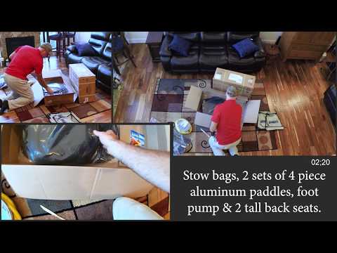 Sea Eagle FastTrack inflatable kayak unboxing and setup 385ft