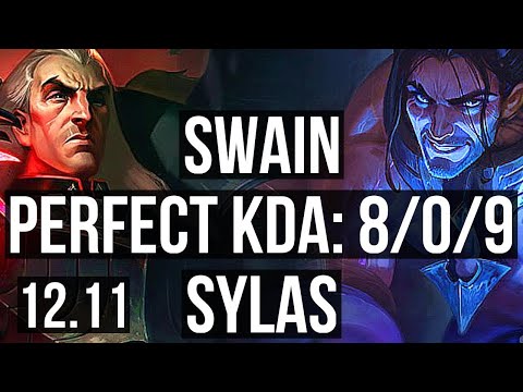 SWAIN vs SYLAS (TOP) | 8/0/9, 72% winrate, Legendary | KR Master | 12.11