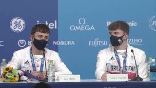 Tom Daley and Matty Lee - Gold medal press conference - Tokyo 2020 Olympics video