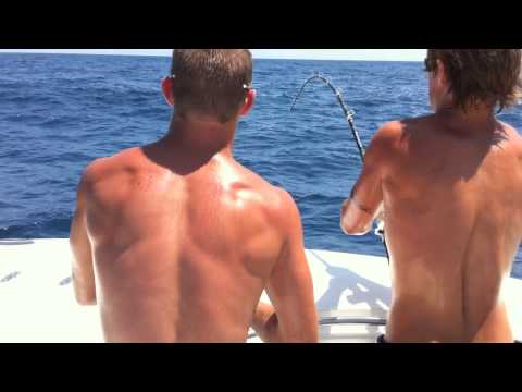 The Ward Boys on a Double Hook-up with Tiger Shark in the Gulf.  Charter Fishin Addiction