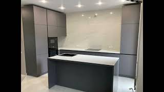 Современная угловая серая кухня Проект 63 фото 4