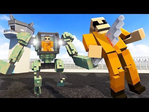 Using a MECH to Escape Prison - Teardown Mods Gameplay