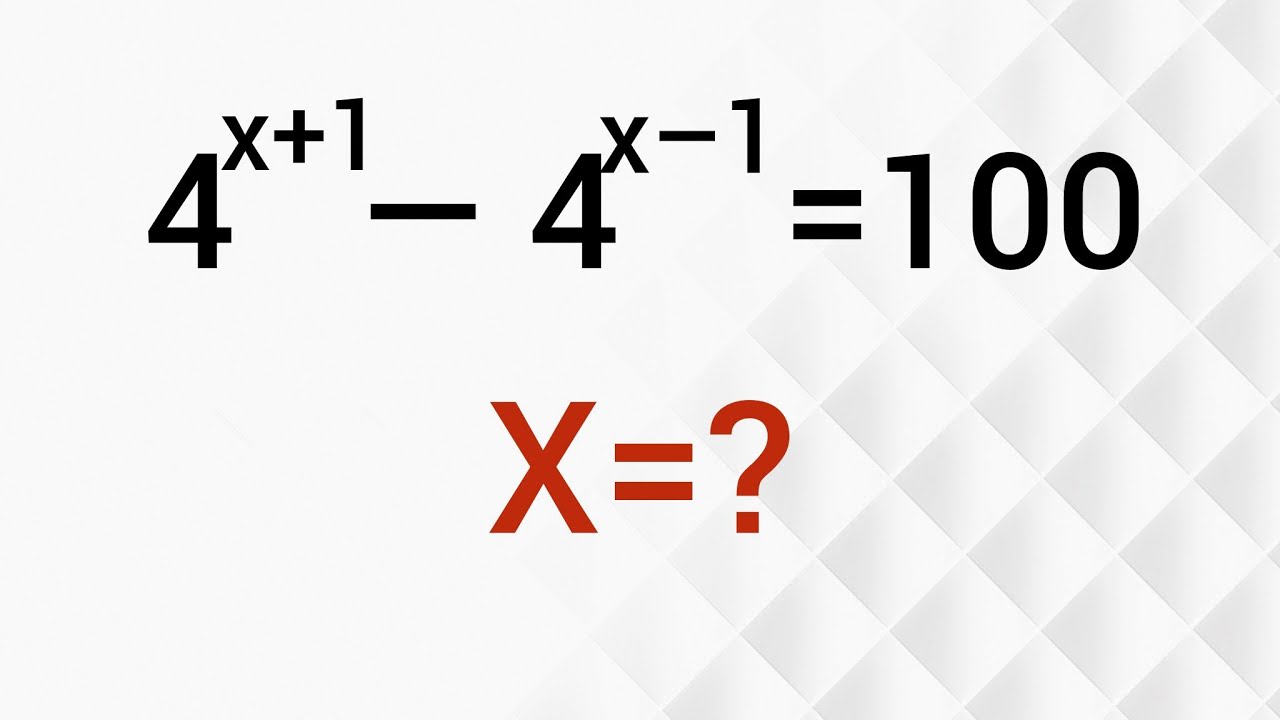 France l can you solve this? l Nice Exponential Question l Math Olympiad l Find X