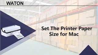Set The Printer Paper Size for Mac