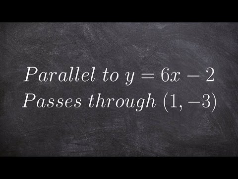 Write the equation of a parallel line using point slope form
