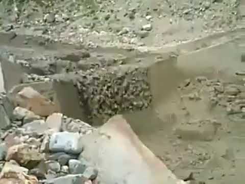 River of sediments, stones and boulders (Debris Flow/ Lahar)