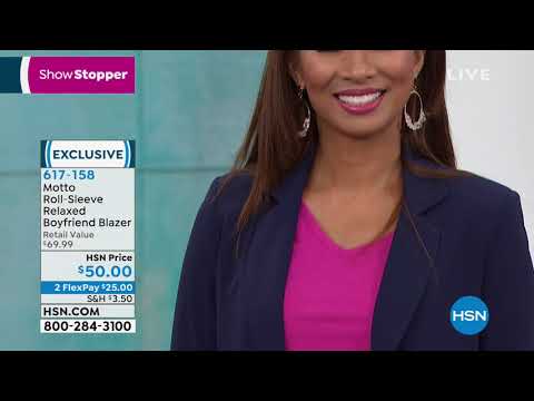 Motto RollSleeve Relaxed Boyfriend Blazer