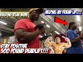 500 Pound Deadlift Program - Stay Positive - Bodybuilding Teaching Videos - Helping My Friend Lift