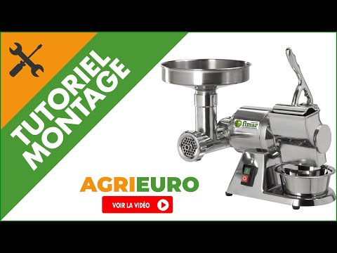 Hachoir à viande électrique FIMAR TR8D - Râpe intégrée : tutoriel d'assemblage