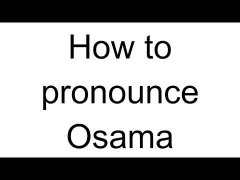 How to Pronounce Osama (Arabic)