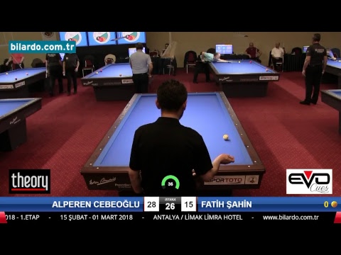 ALPEREN CEBEOĞLU & FATİH ŞAHİN Bilardo Maçı - 2018 ERKEKLER 1.ETAP-5. Ön Eleme