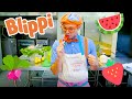 Blippi Makes Popsicles For Kids Educational Videos For Toddlers Learning Fruits With Blippi