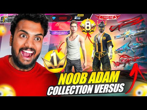 Level 5 Noob Adam Collection Versus With Random World Chat Player 🤣 - Garena Free Fire Max 