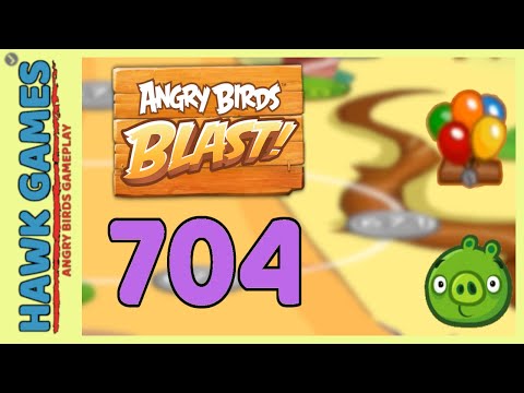 Angry Birds Blast Level 704 Hard - 3 Stars Walkthrough, No Boosters