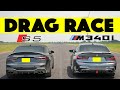 500BHP Battle! Tuned BMW M340i vs Tuned Audi S5, someone gets walked. Drag and Roll Race.