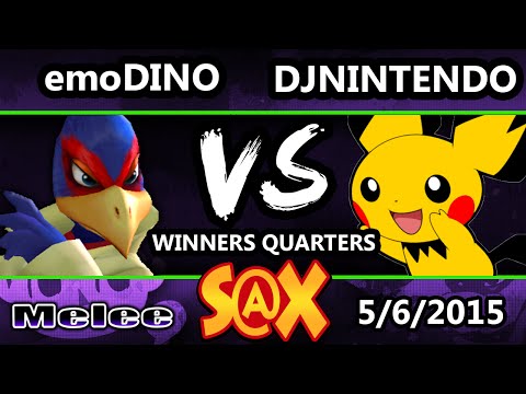 S@X - emoDinosaur (Falco) Vs. DJ Nintendo (Fox) SSBM Winners Quarters - Smash Melee