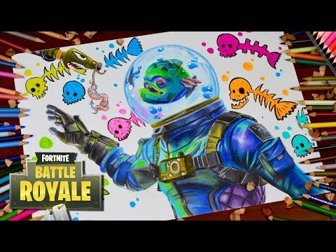 Drawing Fortnite Battle Royale Leviathan - New Legendary Skin - How to Draw Leviathan / lookfishart Video