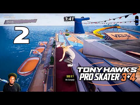 Tony Hawk's Pro Skater 3+4 Playthrough Part 2 - Letucia Bufoni - Tokyo - San Francisco - Cruise Ship