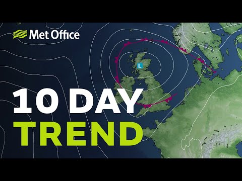 10 Day trend – Typical summer weather? 04/08/21