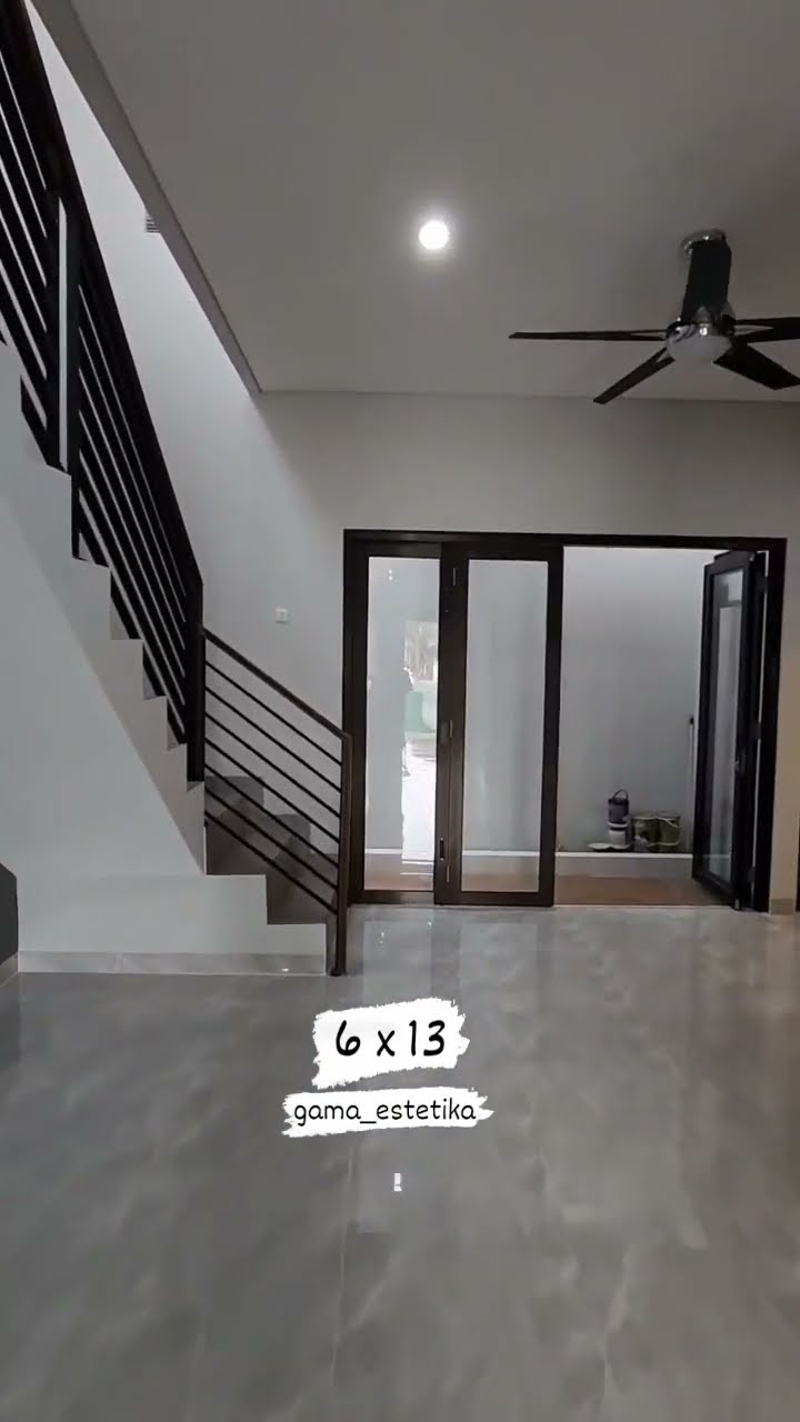 Desain rumah 2 lantai 6 x 13 ini kece banget! Cek dapur minimalis yang super fungsional ini, gaes! 🏡✨
