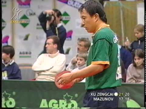 Tischtennis Bundesliga: Xu Zengcai vs Dmitry Mazunov April 1999