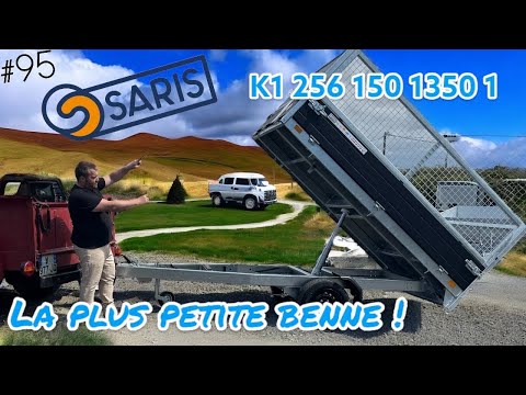 Remorque Benne SARIS - 256x150 cm - PTAC : 1350 kg - 1 Essieu - Freinée - Référence SW845CO12_5