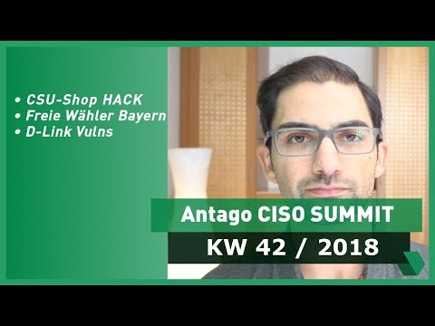 CISO Summit: KW 42 2018 - CSU-Shop, Datenbankzugang der Freien Wähler Bayerns und D-Link Router