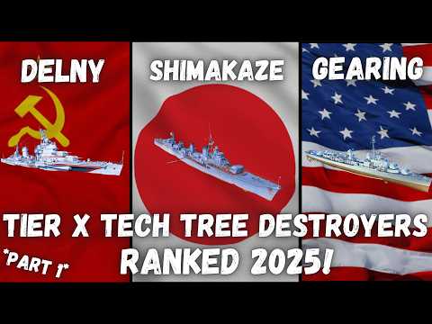Every Tier X Tech Tree Destroyers in World of Warships RANKED 2025 (Part 1)!