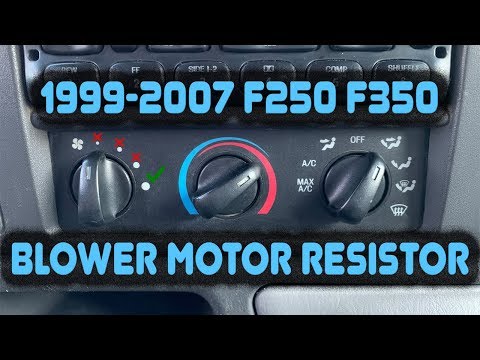 1999-2007 F250 F350 AC Heater Blower Motor Resistor Fan Speed Fix