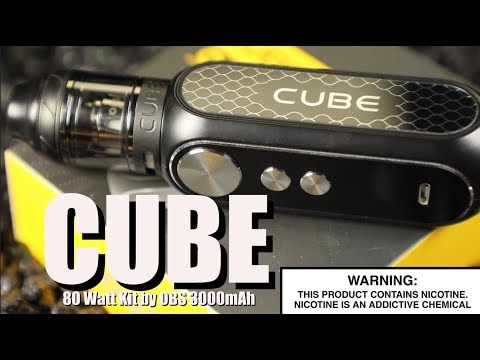 Part of a video titled CUBE 80Watt 3000mAh Kit by OBS ~Vape Kit Review~ - YouTube
