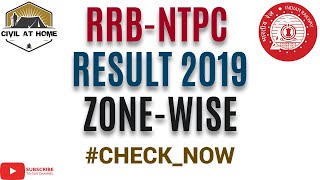 RRB-NTPC 2019 result announced | RRB-NTPC tier-1 result 2019 | Civil At Home