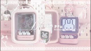 DIVOOM ditoo-pro speaker ₊˚⊹ᰔ unboxing, bluetooth testing, pixel art,…