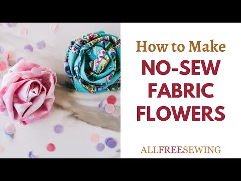 No Sew Fabric Flowers Tutorial