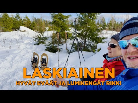 Eväsretkellä laskiaissunnuntaina - Lumikengät hajos