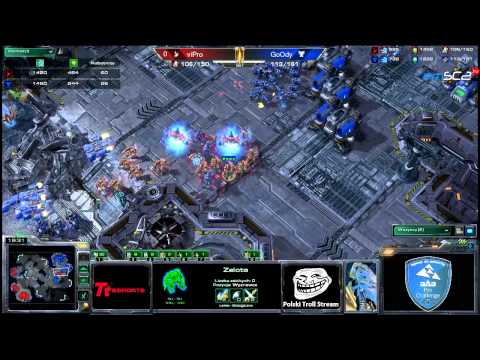 [Troll] TvP Goody vs viPro g1 Starcraft 2 720p Stream HD polski komentarz
