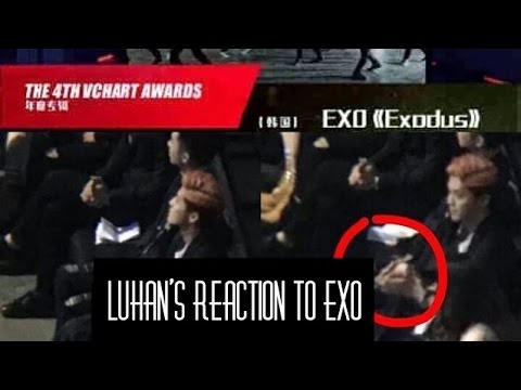 160410 Luhan reaction to EXO @ The 4th VChart Awards