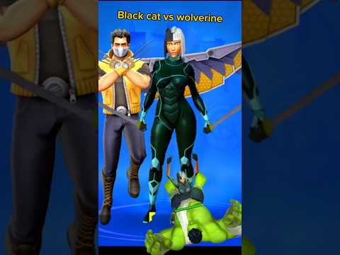 Black Cat vs Wolverine razor wolf🤯 #spiderfighter3 #spiderfighter #shorts Red Gamer